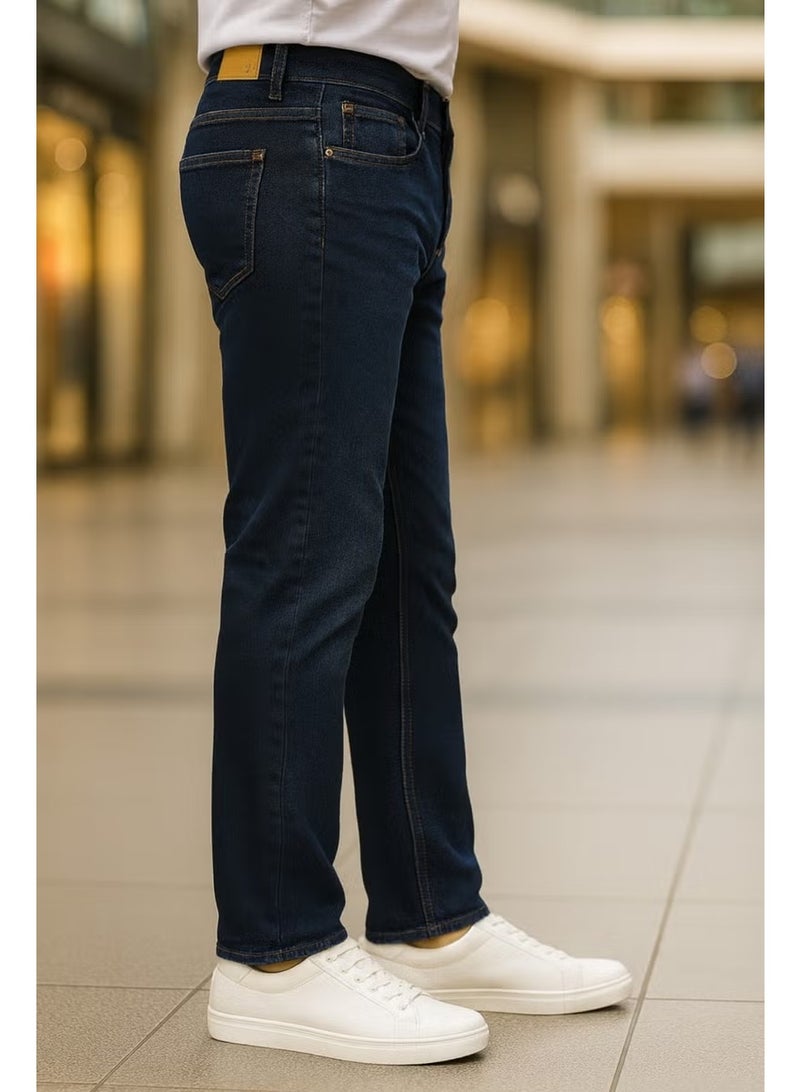 Cedy Denim Men's High Waist Wide Cut Piggy Leg Jeans Regular Fit Jean C336 - Image 5